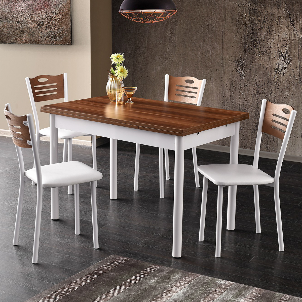 Jedálenský stôl Polo Walnut White Jedálenský stôl Polo Walnut White