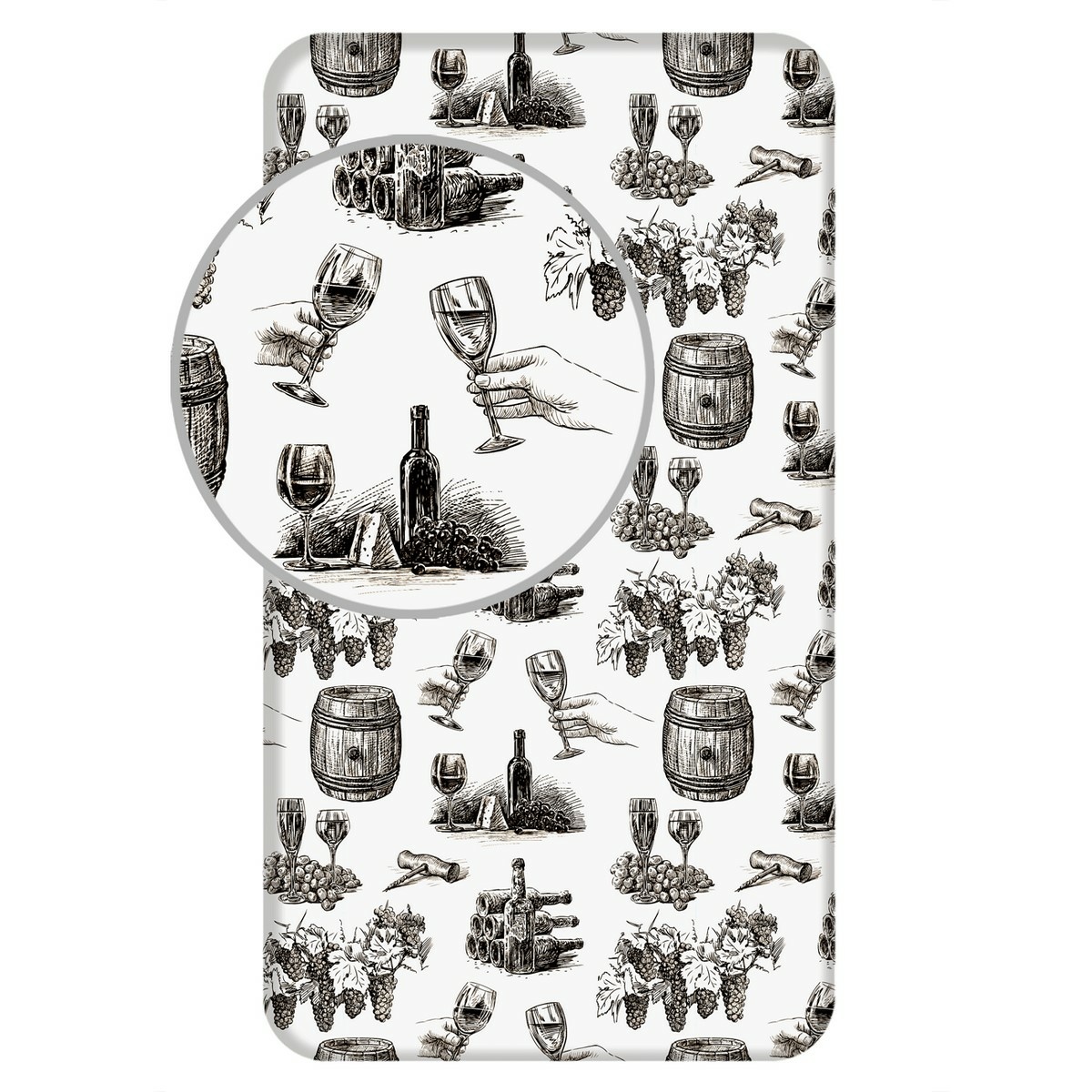 Jerry Fabrics Bavlnené prestieradlo Víno, 90 x 200 cm Jerry Fabrics Bavlnené prestieradlo Víno, 90 x 200 cm