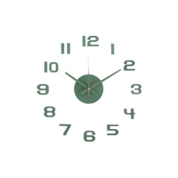 Karlsson 6001GR dizajnové samolepiace hodiny zelená, pr. 40 cm