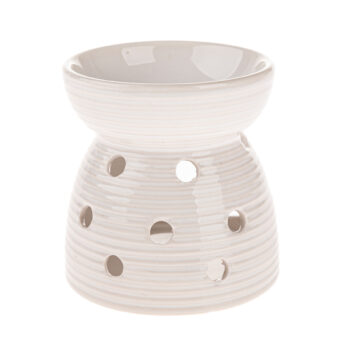 Keramická arómalampa Diya, biela