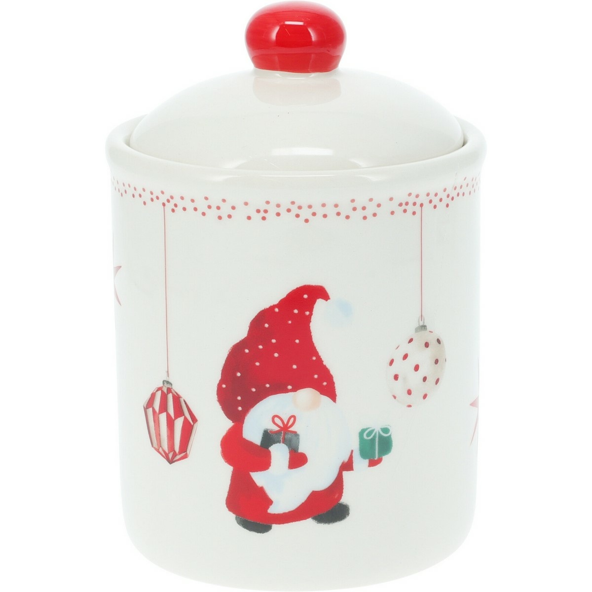 Keramická dóza s viečkom Vianočný škriatok Keramická dóza s viečkom Vianočný škriatok