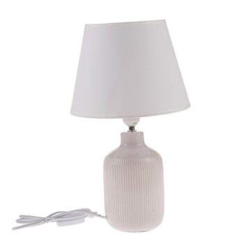 Keramická stolná lampa Alba, 40 cm, svetlobéžová
