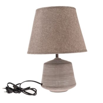 Keramická stolná lampa Terra, 33 cm, hnedá