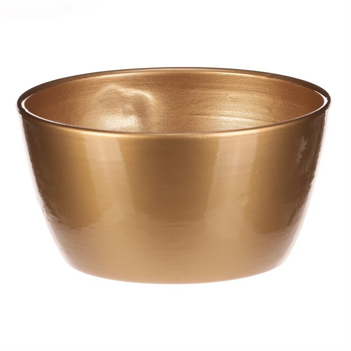 Keramický obal na kvety Terakota, pr. 15 cm, zlatá Keramický obal na kvety Terakota, pr. 15 cm, zlatá