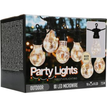 Koopman Svetelná reťaz Bulbs, 80 LED