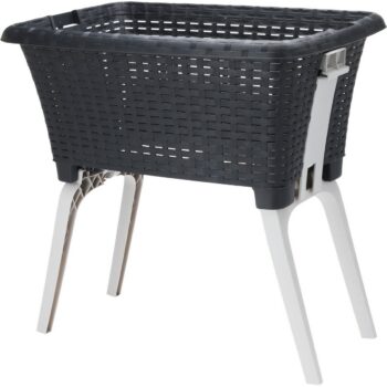 Kôš na bielizeň s nohami Recycled 60 x 40 x 58 cm, antracit