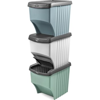 Kôš na triedený odpad stohovateľný 3 x 21 l