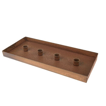 Kovový stojan na sviečky Rustik, 41 x 18 x 3 cm, 41 cm