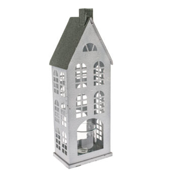 Kovový svietnik Green House, 20 x 14 x 44 cm, 44 cm