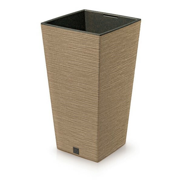 Kvetináč FURU SQUARE ECO WOOD s vložkou 39,5 cm,hnedá, L Kvetináč FURU SQUARE ECO WOOD s vložkou 39,5 cm,hnedá, L