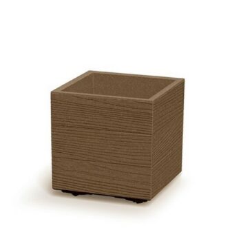 Kvetináč MADERA SQUARE ECO WOOD 38,5 cm, hnedá, L