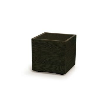 Kvetináč MADERA SQUARE ECO WOOD 38,5 cm,tmavohnedý, L