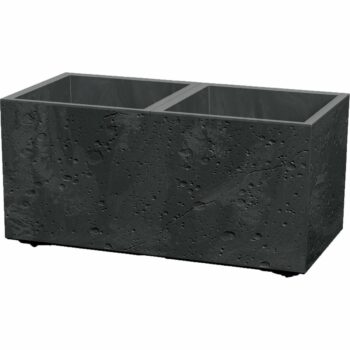 Kvetináč SIERRA CASE BETON EFFECT 57,7 cm, čierna, S