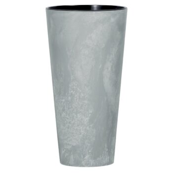 Kvetináč TUBUS SLIM BETON EFFECT s vložkou 25 cm,šedá, 25 cm
