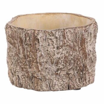 Kvetináč imitácia drevenej kôry, 16 x 16 x 10 cm,betón, 16 cm