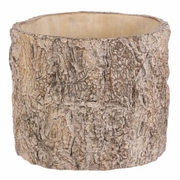 Kvetináč imitácia drevenej kôry, 21 x 21 x 17 cm,betón, 21 cm