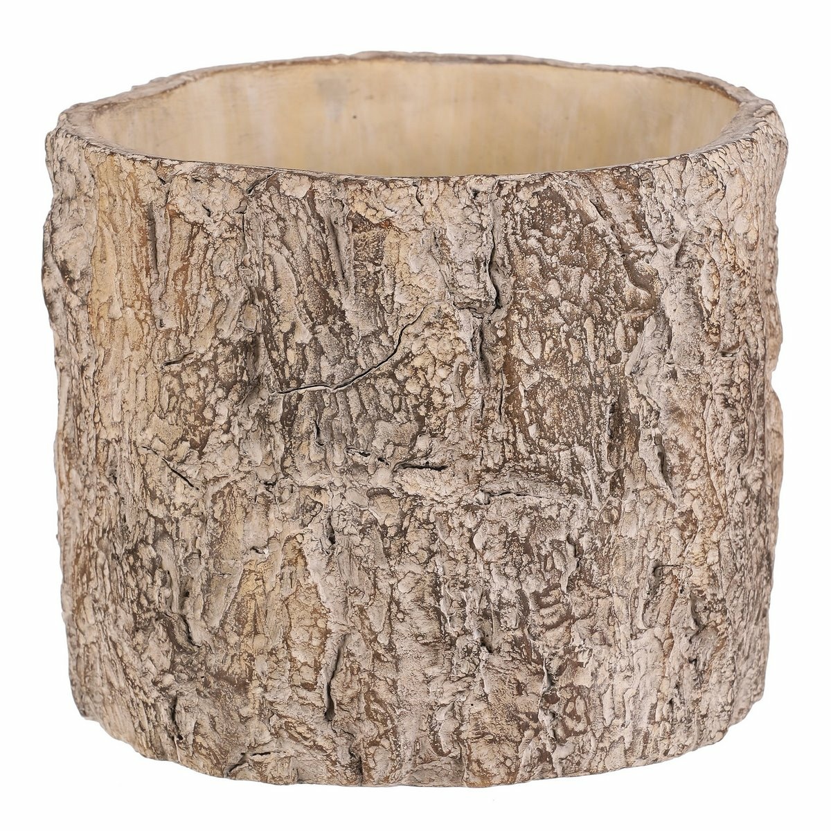 Kvetináč imitácia drevenej kôry, 21 x 21 x 17 cm,betón, 21 cm Kvetináč imitácia drevenej kôry, 21 x 21 x 17 cm,betón, 21 cm