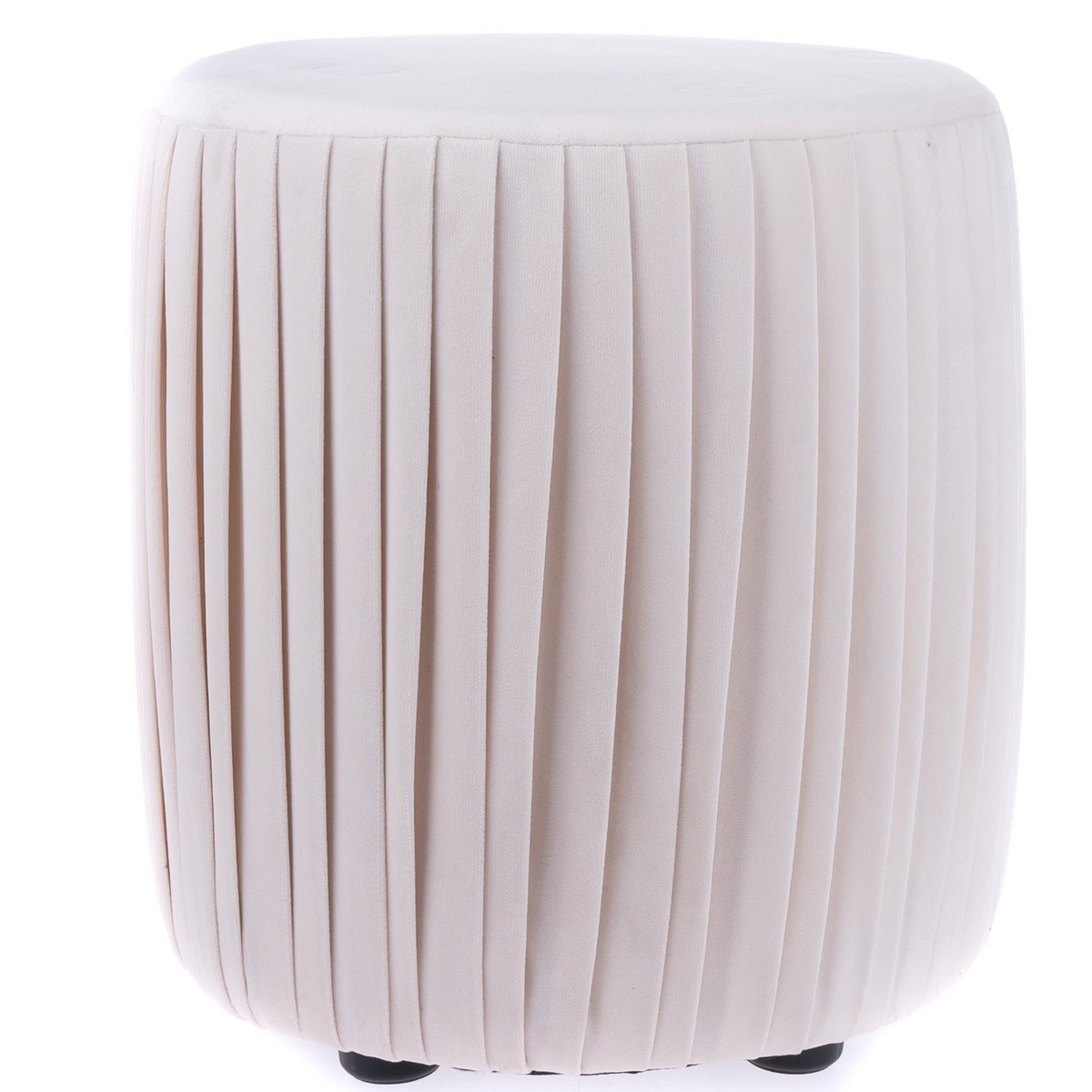 Látkový taburet Silla béžová, 36 x 33 cm Látkový taburet Silla béžová, 36 x 33 cm