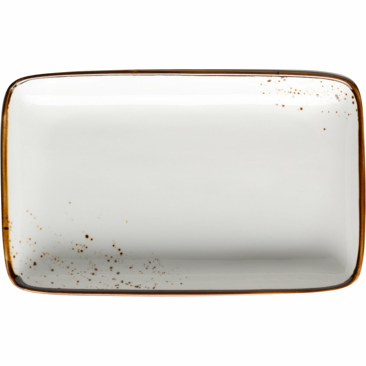 Mäser Obdélníkový tác Pintar White hnedé bodky 21x 13 x 3 cm Mäser Obdélníkový tác Pintar White hnedé bodky 21x 13 x 3 cm