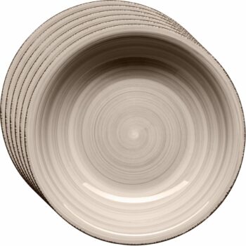 Mäser Súprava 6 hlbokých tanierov Bel Tempo 21,5 cm, taupe