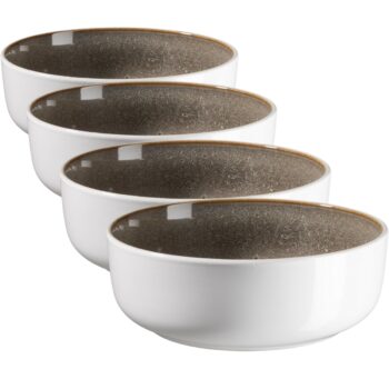 Mäser Súprava hlbokých tanierov Lunaria Brown 18 cm, 4 ks