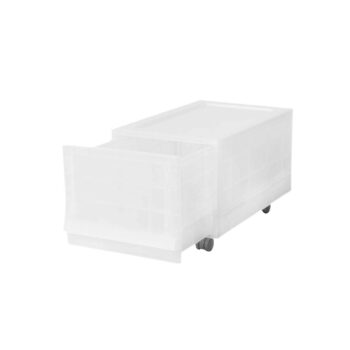 Modulárny úložný box Wave Junior Mist s kolieskami 43,4 x 27,2 x 22 cm, úzky - 1 zásuvka - kolieska