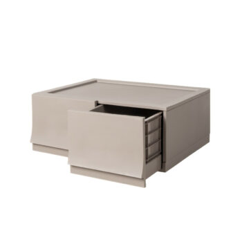 Modulárny úložný box Wave twin Wood bez koliesok 54,6 x 43,4 x 22 cm, široký - 2 zásuvky