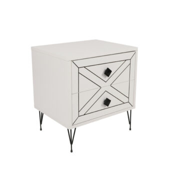 Nočný stolík Luna White