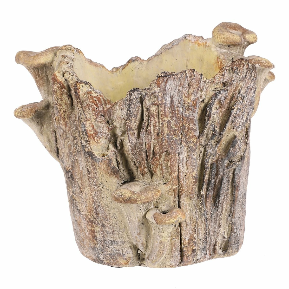 Obal betónový - peň s hríbami, 19 x 17 x 16 cm, 19 cm Obal betónový - peň s hríbami, 19 x 17 x 16 cm, 19 cm