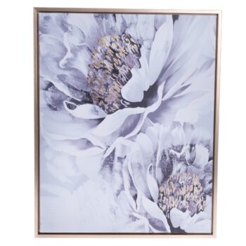 Obraz na plátně v rámu Pivoňky - zlatotisk , 40 x2,5 x 50 cm