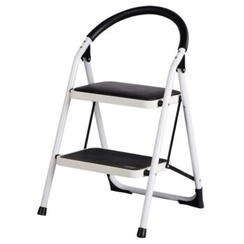 Oceľové skladacie schodíky Klapp, 2 stupne, 2 stupne