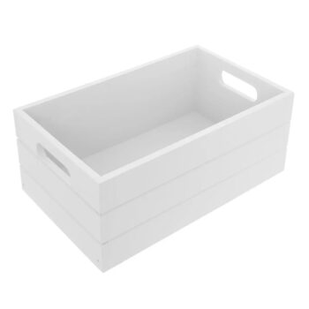 Orion Drevená debnička, biela, 36 x 26 x 15 cm​, L