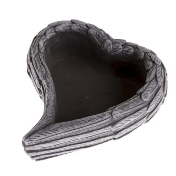 Pietna dekorácia Betónový kvetináč Srdce, 17,5 x 6,5 x 16 cm