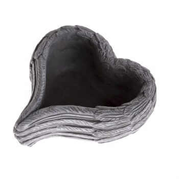 Pietna dekorácia Betónový kvetináč Srdce, 20 x 8,5 x 18,5 cm