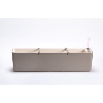 Plastia Samozavlažovací truhlík Berberis 80, sivá + sl. kosť, 80 cm
