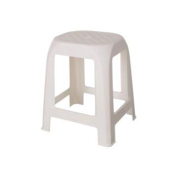 Plastová stolička DESIGN biela, 41 x 35 x 46 cm