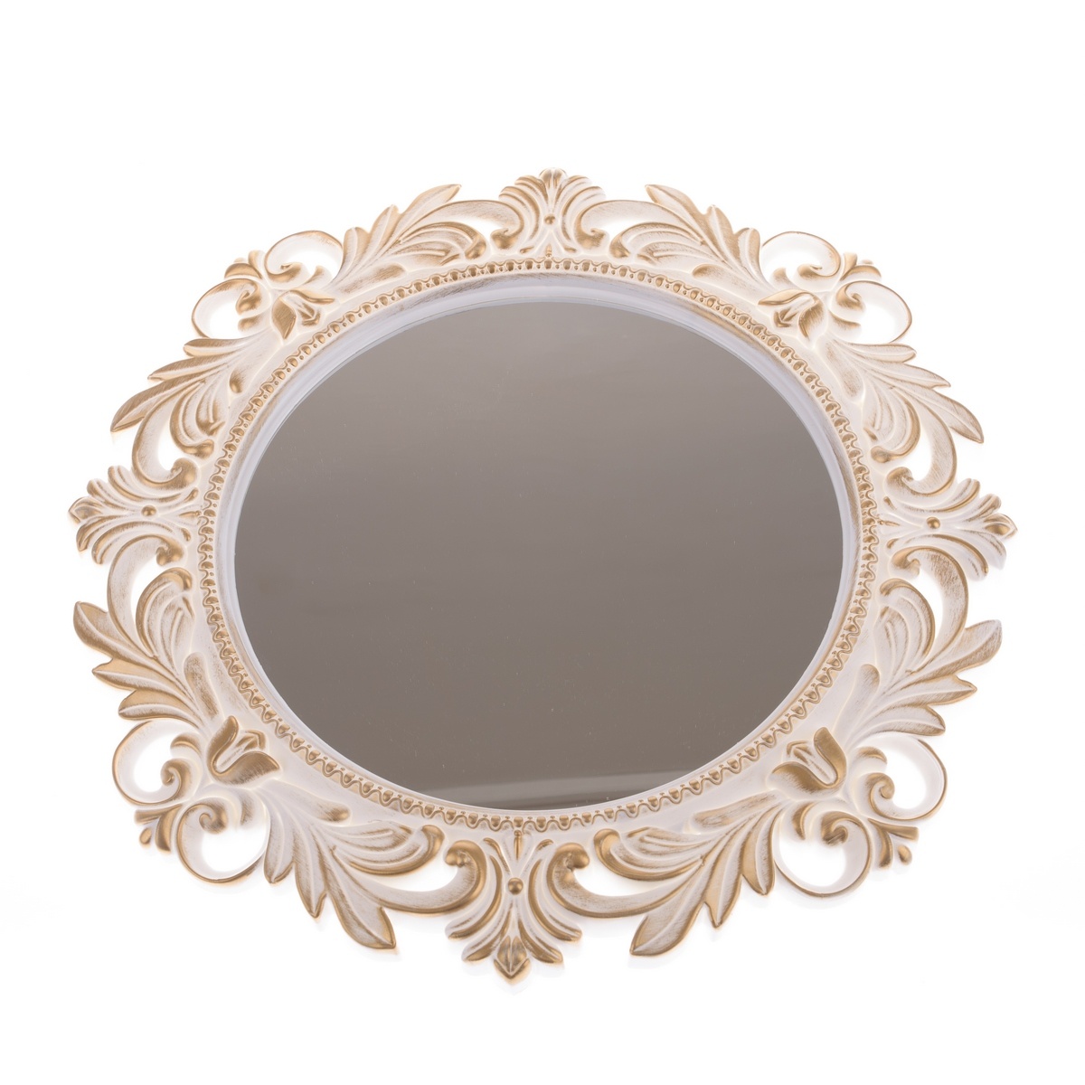 Plastové nástenné zrkadlo Castillo biela, pr. 51 cm Plastové nástenné zrkadlo Castillo biela, pr. 51 cm