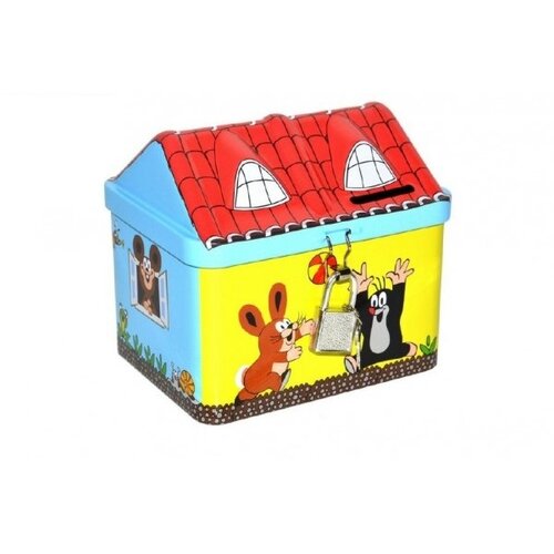 Pokladnička Krtko domček so zámkom plech 11,5 cm vo vrecku Pokladnička Krtko domček so zámkom plech 11,5 cm vo vrecku