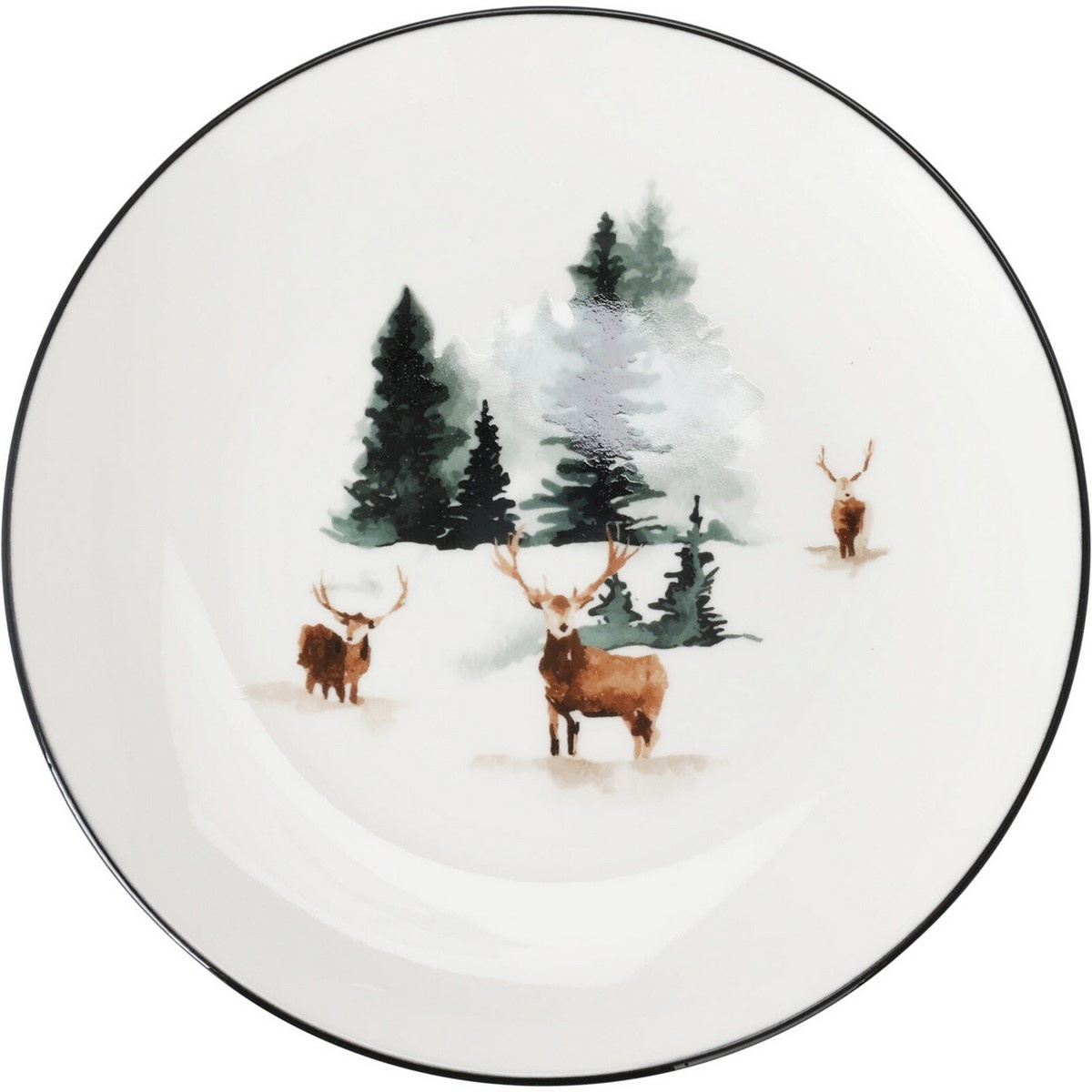 Porcelánový dezertný tanier Winter Deer, 19 x 2 cm Porcelánový dezertný tanier Winter Deer, 19 x 2 cm