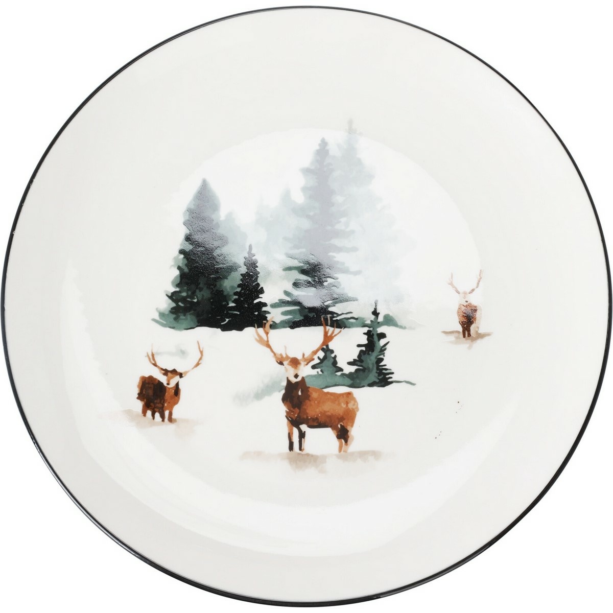 Porcelánový plytký tanier Winter Deer, 27 x 2,6 cm Porcelánový plytký tanier Winter Deer, 27 x 2,6 cm