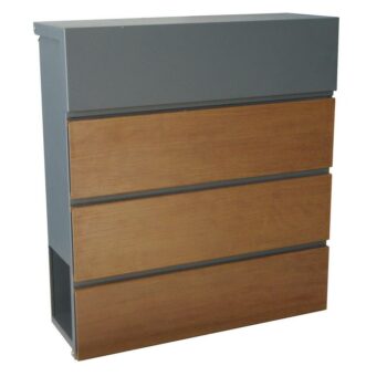 Poštová schránka 370 x 410 x 130 mm, dekor drevo