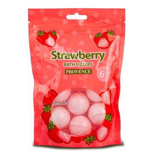 Provence Šumivá bomba do kúpeľa Jahoda, 6 ks Provence Šumivá bomba do kúpeľa Jahoda, 6 ks