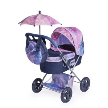 Rappa DeCuevas 85076 Skladací kočík pre bábiky soslnečníkom a taškou Magic Bubble 2024