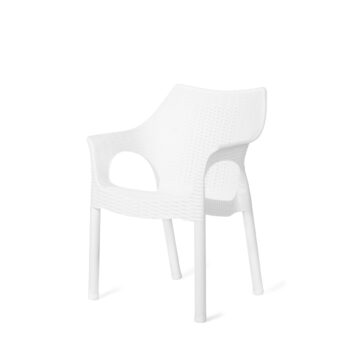 Ratanové kreslo Cambridge Snow 61 x 54 x 80 cm