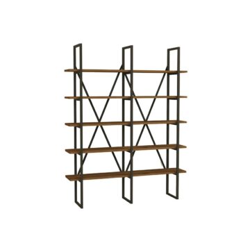 Regál Burgaz Black and Walnut