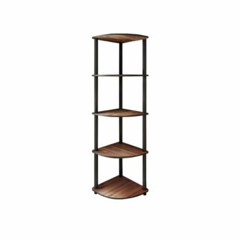 Regál Corner Walnut, 5 polic, L