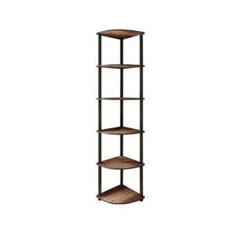 Regál Corner Walnut, 6 polic, M