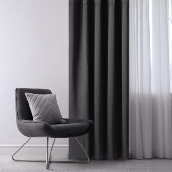 Restilo Záves Blackout Oxford Pleat čierna, 140 x 245 cm