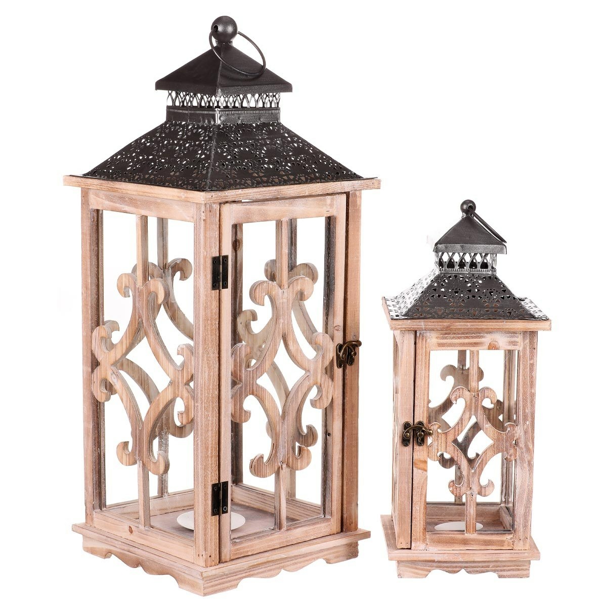 Sada drevených lampášov Brandstatt, 2 ks Sada drevených lampášov Brandstatt, 2 ks