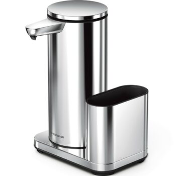 Simplehuman Bezdotykový dávkovač s držiakom na hubku 414 ml, nehrdz. oceľ lesk